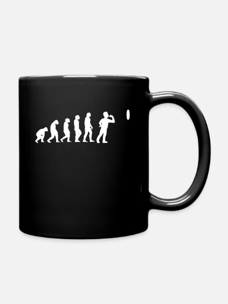 Fléchettes, joueurs de fléchettes - évolution - Mug uni - noir