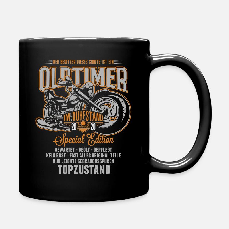 Oldtimer Ruhestand 2020 Vintage Motorrad Rentner - Tasse einfarbig - Schwarz