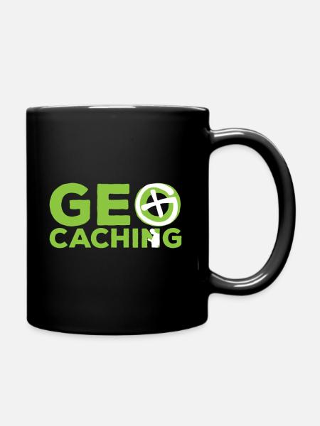 Geocaching Freizeit im Namen - Tasse einfarbig - Schwarz