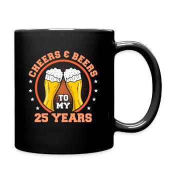25th birthday - Full Colour Mug - black - Right