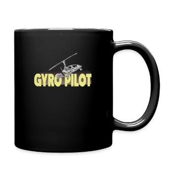 Gyrocopter Ultralight Aircraft - Full Colour Mug - black - Right