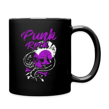 Punk rock punk punker music retro punks - Full Colour Mug - black - Right