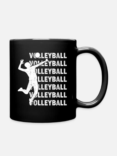 volleyball volleyball volleyball - Full Colour Mug - black