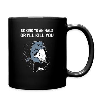 Be Kind To Animals chiens chiot chiot Labrador chiot - Mug uni - noir - Droite
