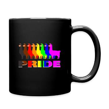 Llama South America animal - Full Colour Mug - black - Right