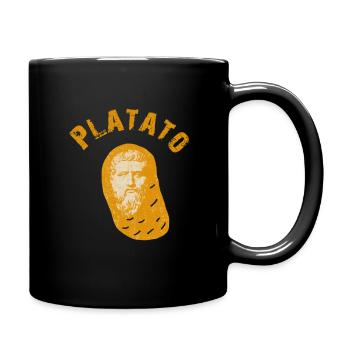 Platato Plato Potato Philosophy Geek Gift - Mug uni - noir - Droite