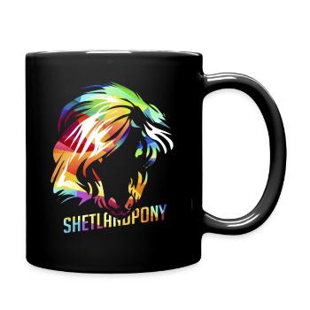 Shetlandpony - Tasse einfarbig - Schwarz - Rechts