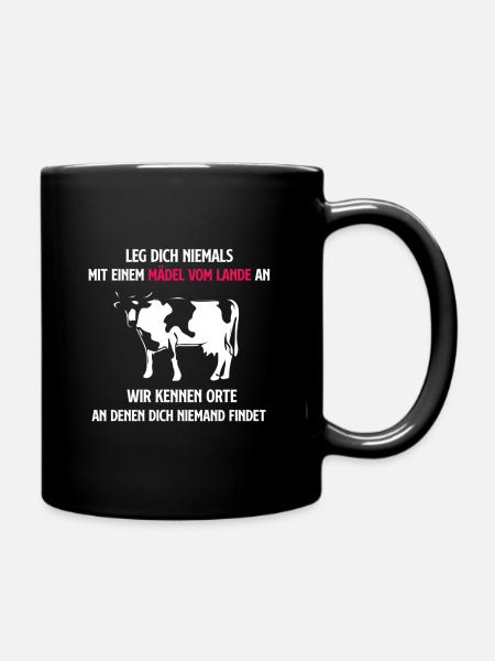 Dorf Kind Mädel Land - Tasse einfarbig - Schwarz