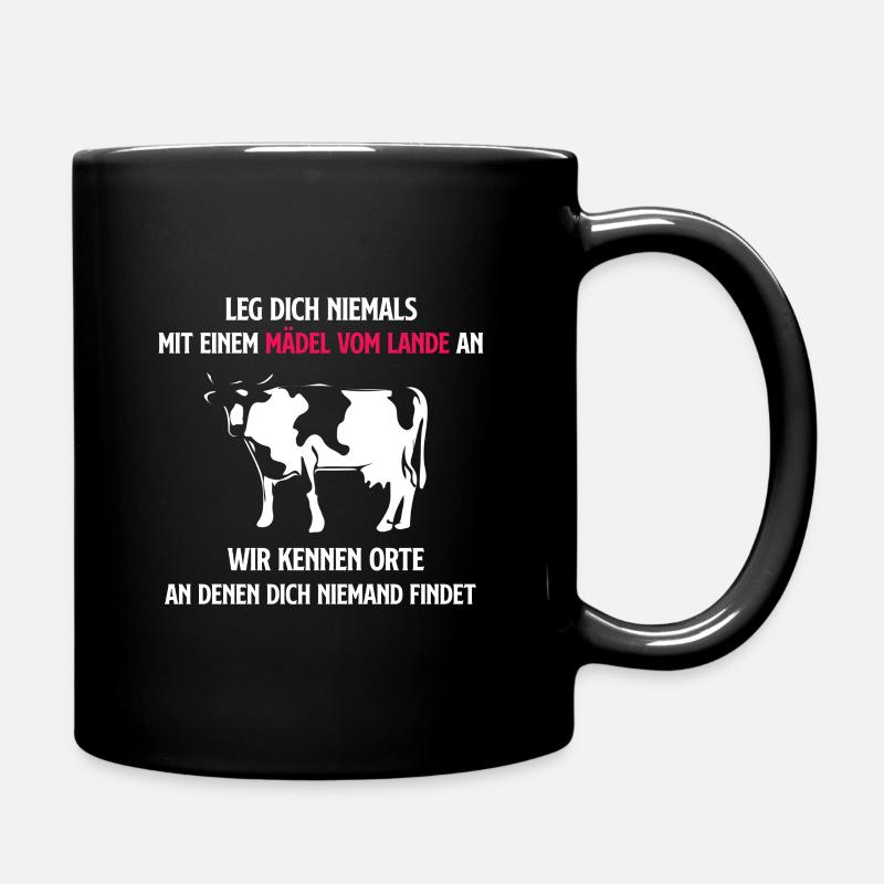 Dorf Kind Mädel Land - Tasse einfarbig - Schwarz