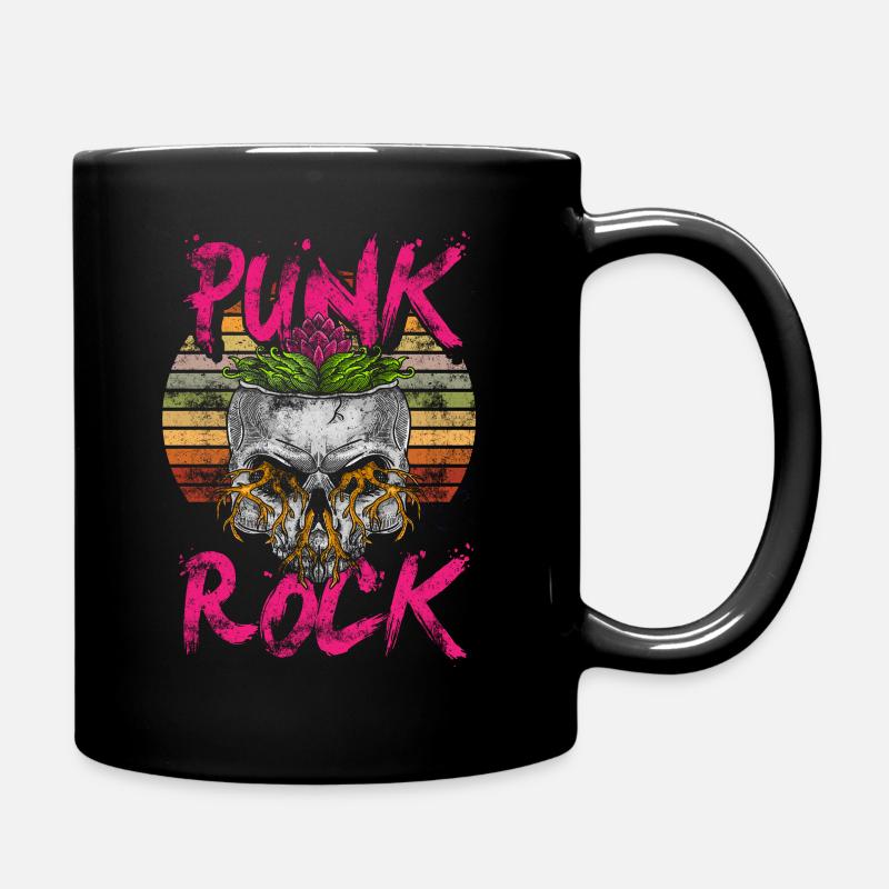 Punk Totenkopf Punkrock Punks Punkrocker - Tasse einfarbig - Schwarz