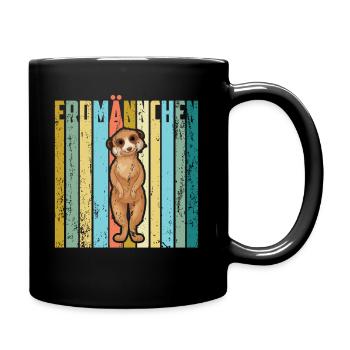 Das Erdmännchen - Tasse einfarbig - Schwarz - Rechts