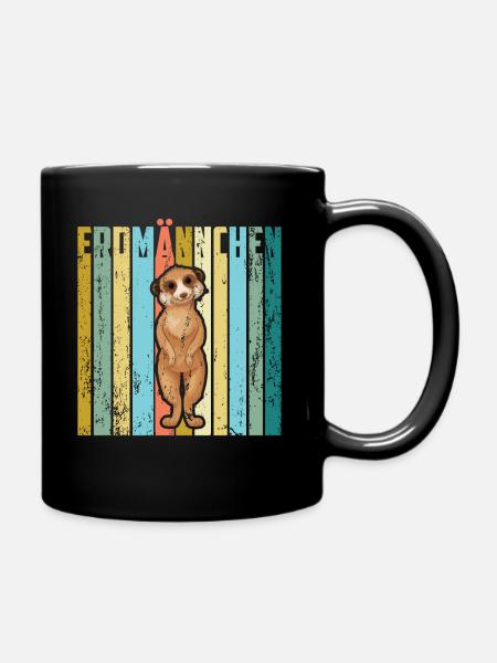 Das Erdmännchen - Tasse einfarbig - Schwarz