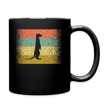 The colorful meerkat - Full Colour Mug - black - Right