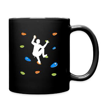 Climbing the wall - Full Colour Mug - black - Right