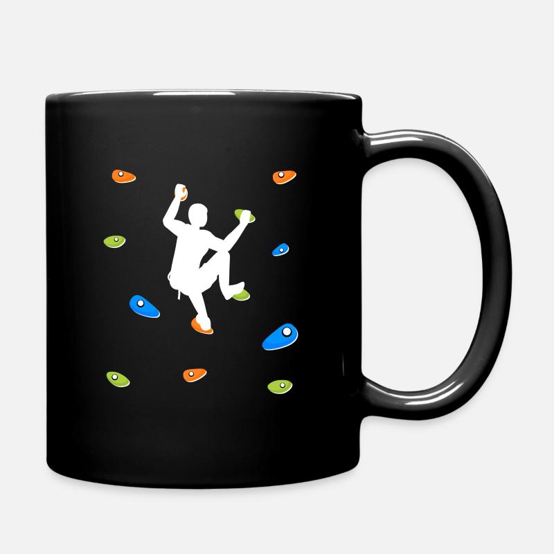 Climbing the wall - Full Colour Mug - black