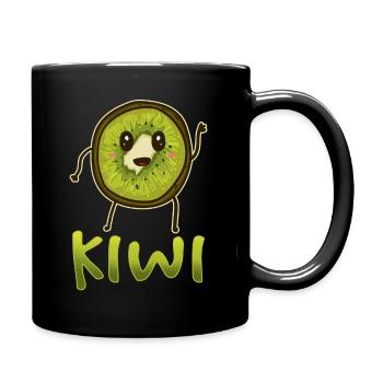 Kiwi végétalien végétarien - Mug uni - noir - Droite