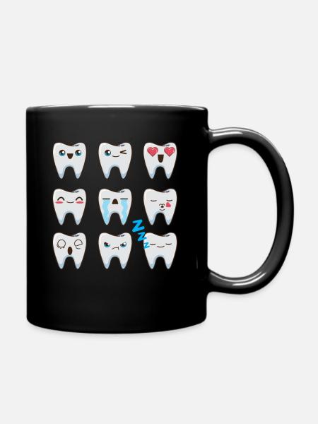 Zahnarzt Zahnarztpraxis Zähne - Tasse einfarbig - Schwarz