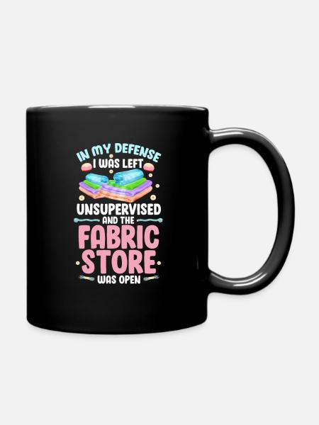 Nähen - Tasse einfarbig - Schwarz