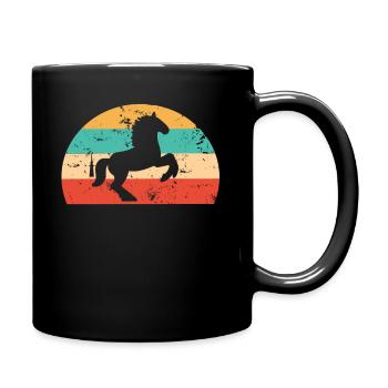 Cheval fjord - Mug uni - noir - Droite