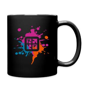 Geocaching colored blob - Full Colour Mug - black - Right