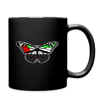Palestine papillon nation - Mug uni - noir - Droite