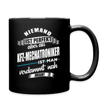 Kfz-Mechatroniker - Tasse einfarbig - Schwarz - Rechts