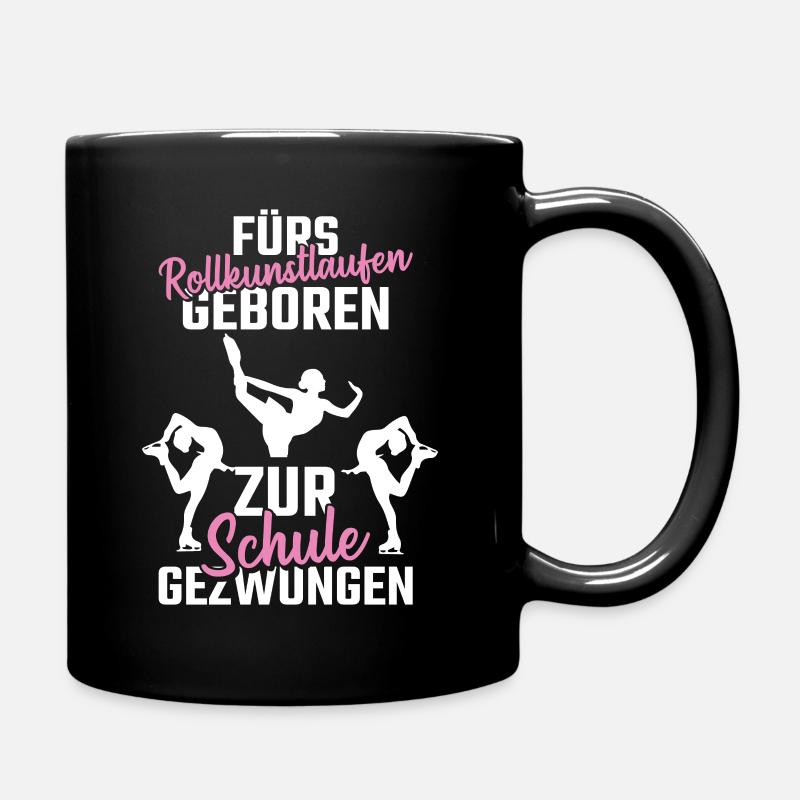 Rollkunstlauf Rollschuhlaufen Mädchen Geschenk - Tasse einfarbig - Schwarz