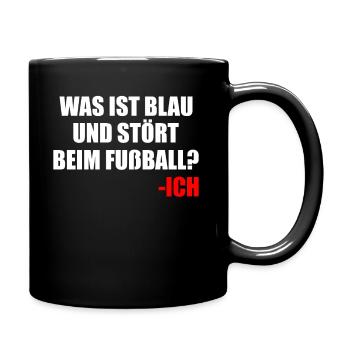 Witz Spruch Fussball Geschenk - Tasse einfarbig - Schwarz - Rechts