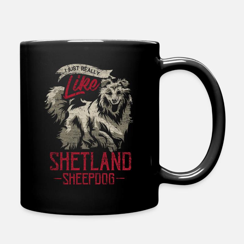 Shetland Schäferhund Geschenk - Tasse einfarbig - Schwarz