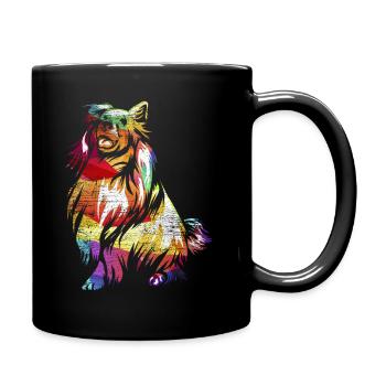 Cadeau de chien de berger Shetland - Mug uni - noir - Droite