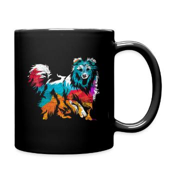 Shetland Chien de berger Cadeau - Mug uni - noir - Droite