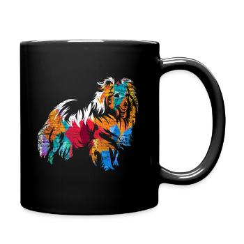 Shetland Chien de berger Cadeau - Mug uni - noir - Droite