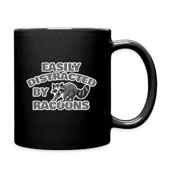 Waschbär Wald Bandit - Tasse einfarbig - Schwarz - Rechts