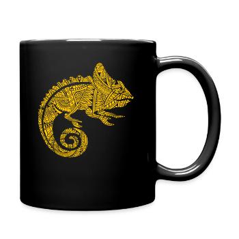 Tatouages tribaux maoris caméléons - Mug uni - noir - Droite