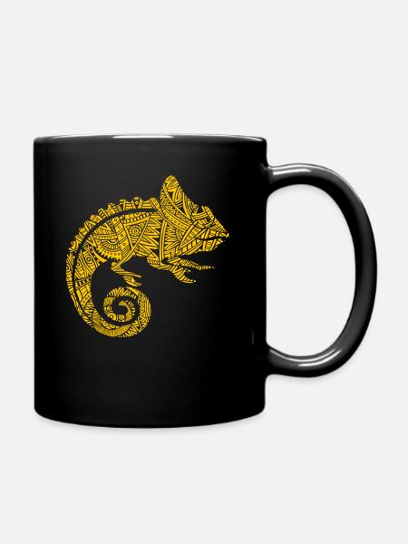 Tatouages tribaux maoris caméléons - Mug uni - noir