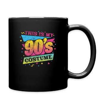 90er Jahre - Tasse einfarbig - Schwarz - Rechts