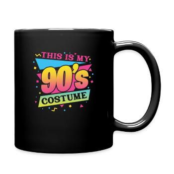 90er Jahre Neunziger 90s Retro Vintage Geschenk - Tasse einfarbig - Schwarz - Rechts