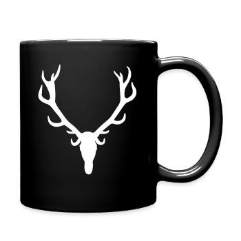 Stag - Hirsch - Jäger - Hunter - Full Colour Mug - black - Right