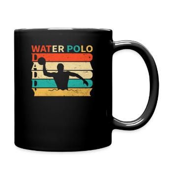 Retro Vintage Papa Wasserball T-Shirt Papa Vater - Tasse einfarbig - Schwarz - Rechts