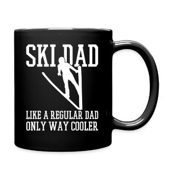 Skispringen - Tasse einfarbig - Schwarz - Rechts