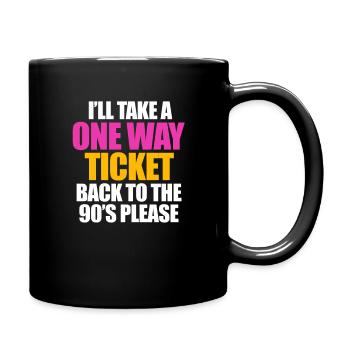 90er Jahre - Tasse einfarbig - Schwarz - Rechts