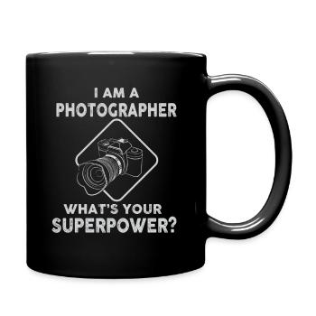 Je suis photographe. Quelle est votre superpuissance - Mug uni - noir - Droite