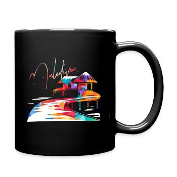 Malediven - Tasse einfarbig - Schwarz - Rechts