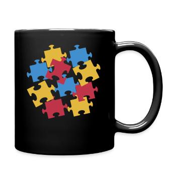 Puzzle t-shirt cadeau - Mug uni - noir - Droite