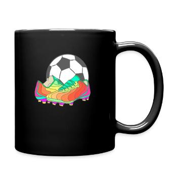 chemise enfant noire avec motif drôle de football - Mug uni - noir - Droite