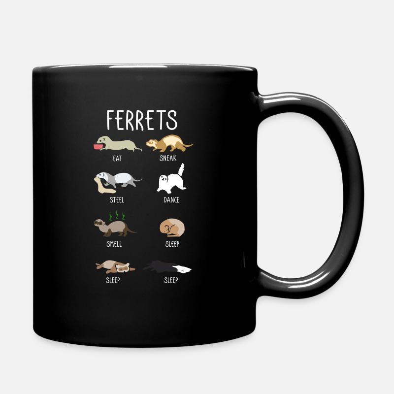 Frettchen - Tasse einfarbig - Schwarz