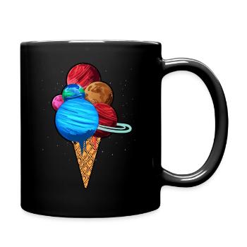 Crème glacée Space Planet Système solaire Galaxie - Mug uni - noir - Droite