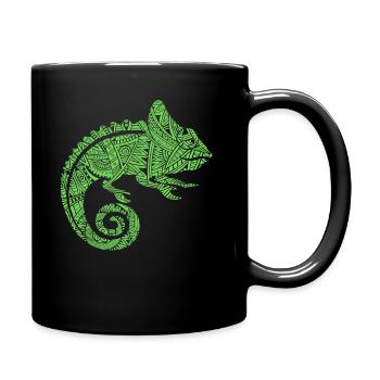 Tatouages tribaux maoris caméléons - Mug uni - noir - Droite