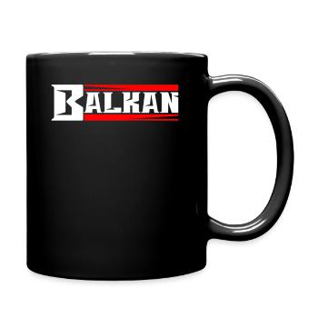 Balkan Jugoslawien Geschenk - Tasse einfarbig - Schwarz - Rechts