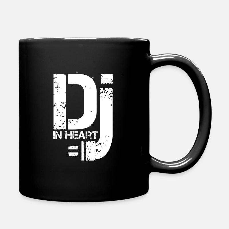 DJ im Herzen - Tasse einfarbig - Schwarz